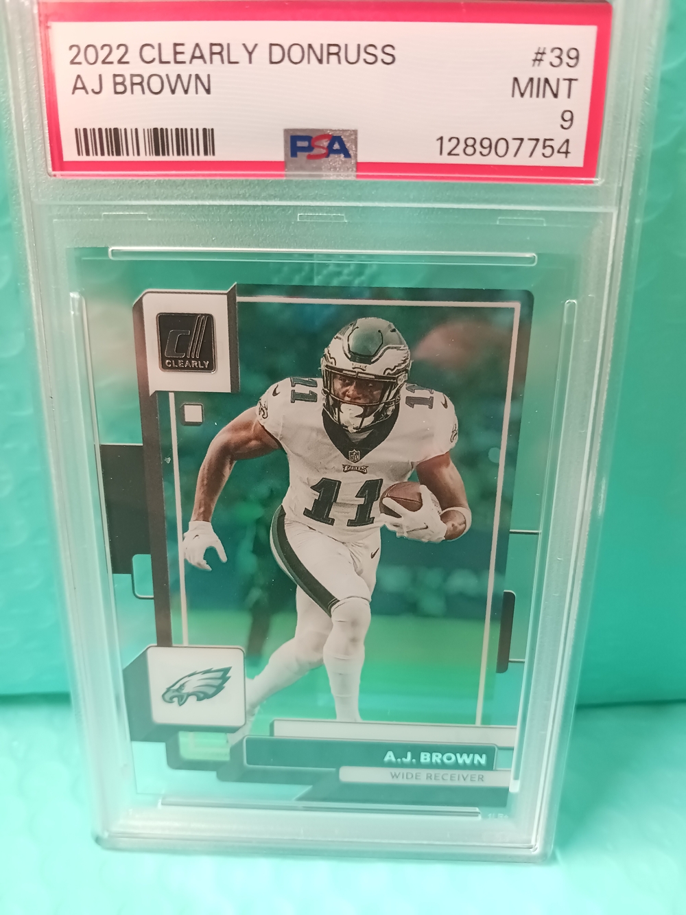 2022 CLEARLY DONRUSS AJ BROWN PSA MINT 9